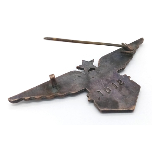 118 - WWW Free French Airforce Badge with serial number on the back.