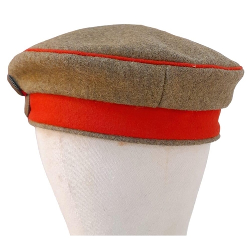 180 - WW1 German Infantry Feld Mutz nicknamed the “Pork Pie” Hat by the Tommies. Dated 1916.