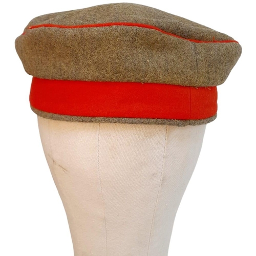 180 - WW1 German Infantry Feld Mutz nicknamed the “Pork Pie” Hat by the Tommies. Dated 1916.