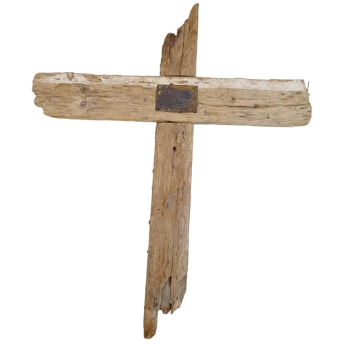 250 - WW1 Wooden Makeshift German Grave Marker from a Field Burial in Normandy, France. This was replaced ... 