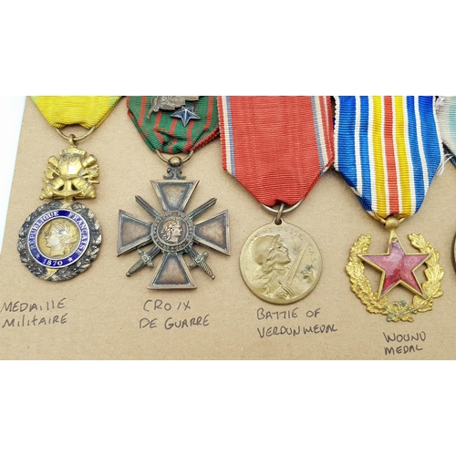 55 - WW1 Military Medal Group awarded to a French soldier for his actions above and beyond the call of du... 