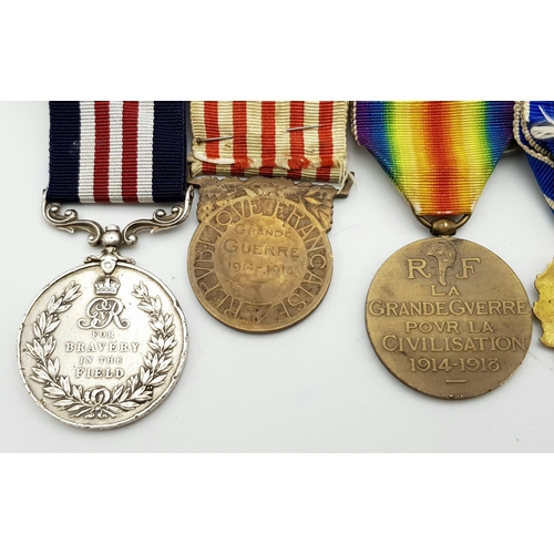 55 - WW1 Military Medal Group awarded to a French soldier for his actions above and beyond the call of du... 