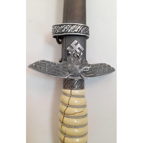 90 - 3rd Reich 2nd Pattern Luftwaffe Officers Dagger. Produced by wMw Waffen Circa 1937. Alas there is a ... 