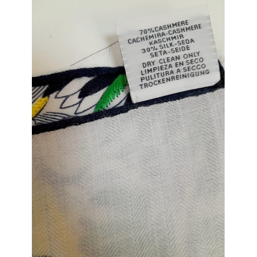 53 - An Hermes Cosmographia Shawl/Scarf. Cashmere with embroidery and beaded details. New with tags. Come... 