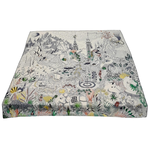 53 - An Hermes Cosmographia Shawl/Scarf. Cashmere with embroidery and beaded details. New with tags. Come... 