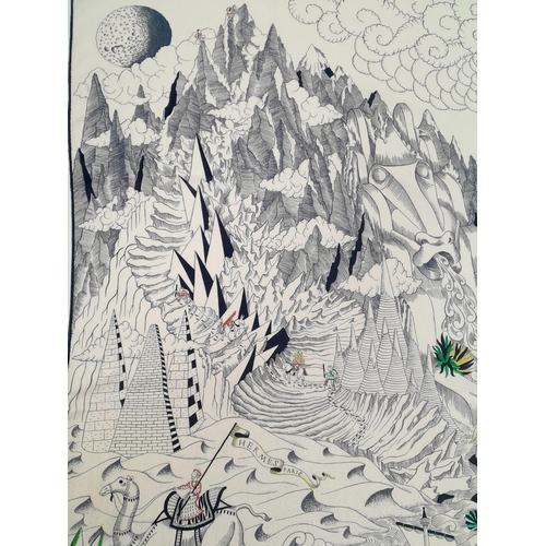 53 - An Hermes Cosmographia Shawl/Scarf. Cashmere with embroidery and beaded details. New with tags. Come... 