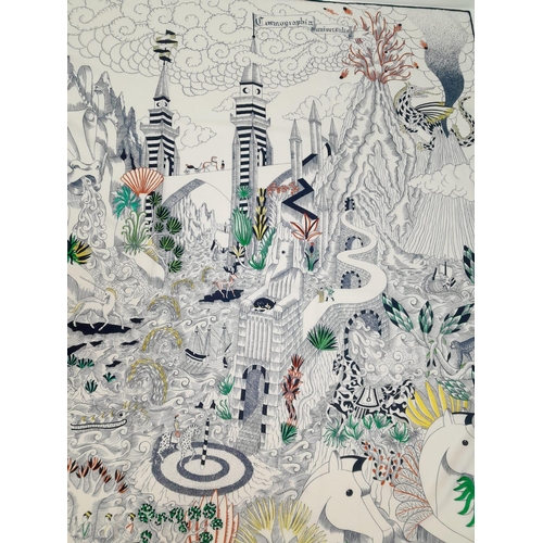 53 - An Hermes Cosmographia Shawl/Scarf. Cashmere with embroidery and beaded details. New with tags. Come... 