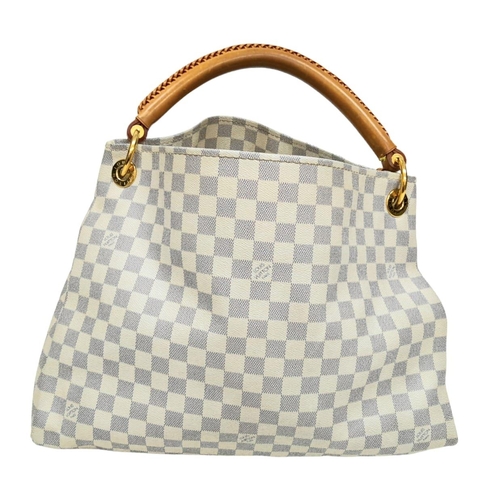 88 - A Louis Vuitton Artsy Damier Azur Canvas Bag. Leather Exterior with Gold-tone Hardware, Short Should... 