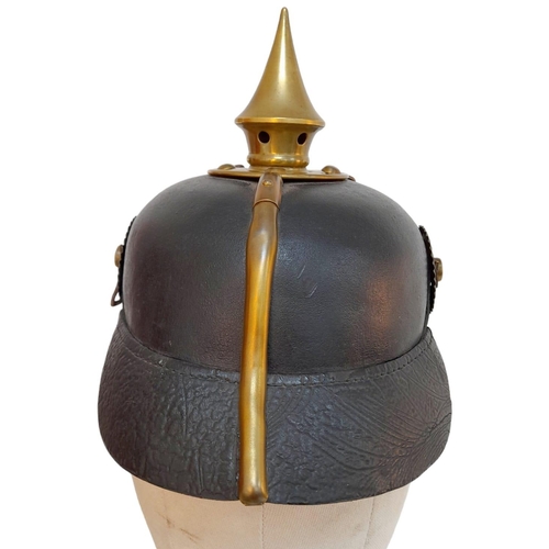 27 - WW1 Imperial German 1895 Model Enlisted Man Pickelhaube.  Complete with chinstrap mounts and cockade... 