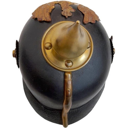 27 - WW1 Imperial German 1895 Model Enlisted Man Pickelhaube.  Complete with chinstrap mounts and cockade... 