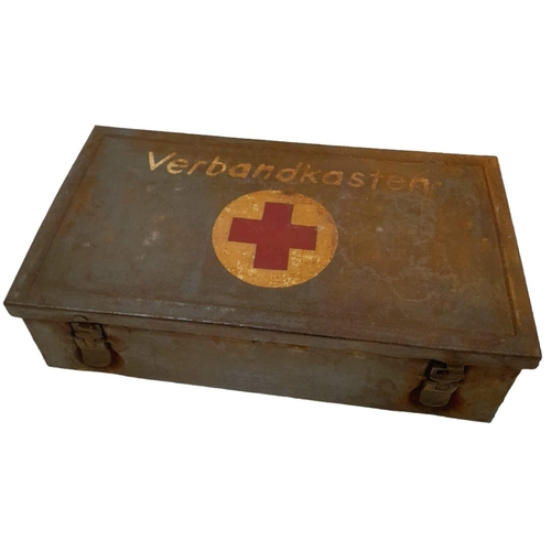 222 - WW2 German Luftwaffe First Aid Tin with Contents.