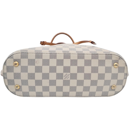 276 - A Louis Vuitton Damier Azur Girolata Bag. Leather exterior with gold-toned hardware, 2 rolled leathe... 