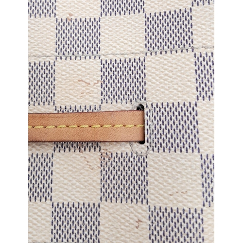 276 - A Louis Vuitton Damier Azur Girolata Bag. Leather exterior with gold-toned hardware, 2 rolled leathe... 