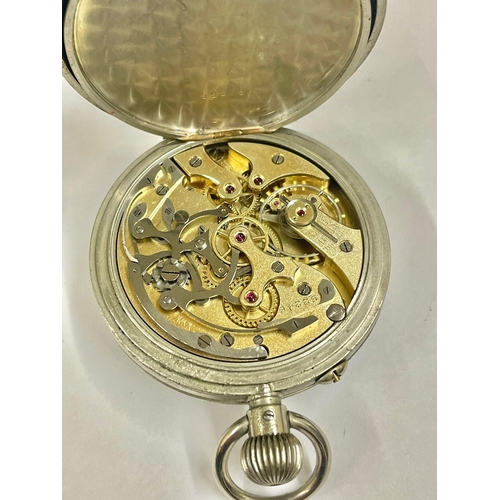 316 - Vintage chronograph pocket watch working but no guarantees