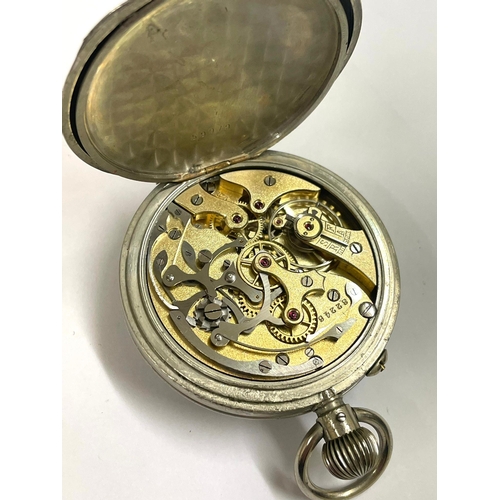 316 - Vintage chronograph pocket watch working but no guarantees