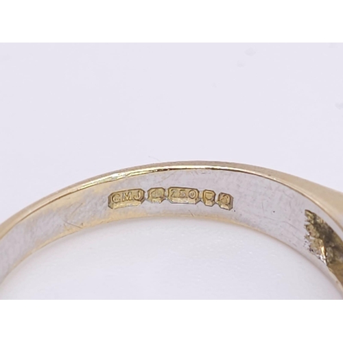 163 - An 18K Yellow Gold Diamond Half Eternity Ring. 0.70ctw, Size J1/2, 3.6g total weight. Ref: 8451