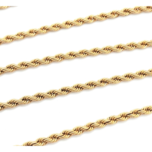 352 - A 44cms 9k gold twist link neck chain .    7.4gms