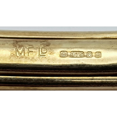 111 - A BRAND NEW LADIES 9K GOLD WATCH STRAP WITH REMOVABLE LINKS FOR SIZE ADJUSTMENT .   9gms