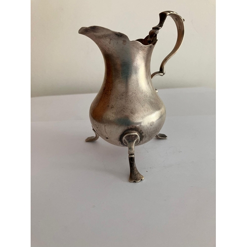 279 - Antique SILVER CREAMER JUG. Clear hallmark for Haseler and Bill,  Chester 1921. Extremely Attractive... 