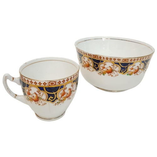 1804 - An Imari palette BRITISH MADE bowl and cup . Fine bone china.