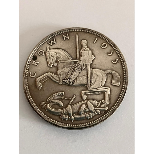 181 - 1935 SILVER ROCKING HORSE CROWN. Condition, very fine/extra fine. Having bold and clear raised defin... 