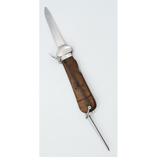 208 - A German WW2 Luftwaffe Paratrooper Gravity Knife. Gravity action for blade release - built to get th... 