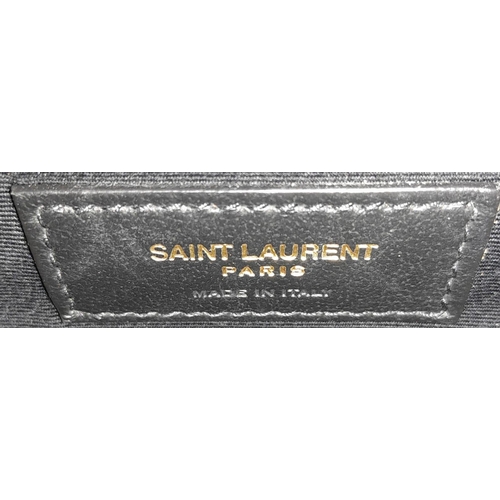 41 - A YSL Saint Laurent Black Lou Matelasse Camera Bag. Leather exterior, gold-tone hardware, adjustable... 