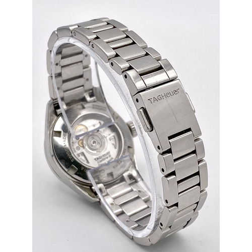 44 - A Tag Heuer Carrera Diamond Ladies Automatic Watch. Stainless steel bracelet and case - 28mm. Mother... 