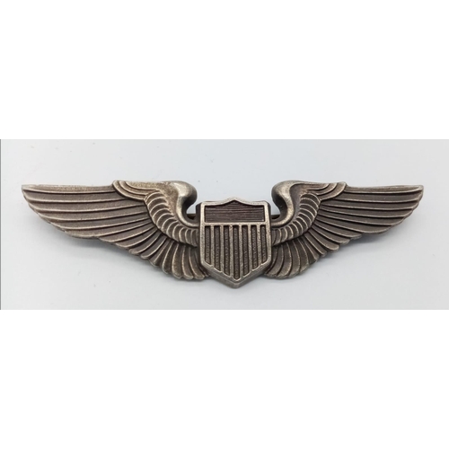 377 - WW2 USAAF Pilots Wings Made by Angus & Coote, Sydney Australia.