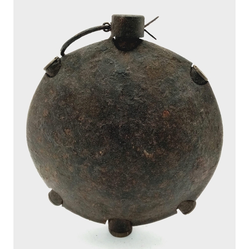 432 - INERT WWI German 1915 Pattern Diskushandgranate disc grenade, aka the 'turtle' or 'oyster', complete... 