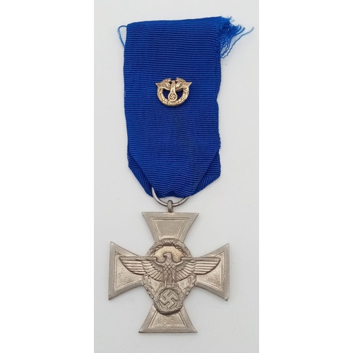 321 - 3rd Reich 18 Year Long Service Medal with stick pin of the Customs and Border Control.