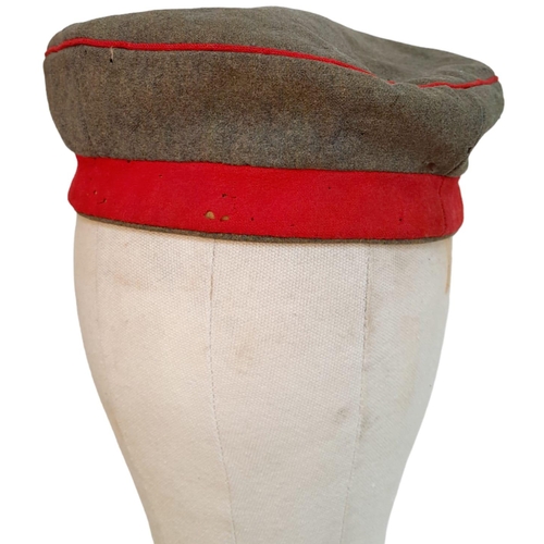 187 - WW1 Imperial German/Prussian M1910 Feldmutze Feldmütze (fieldcap) in good condition. The red piping ... 