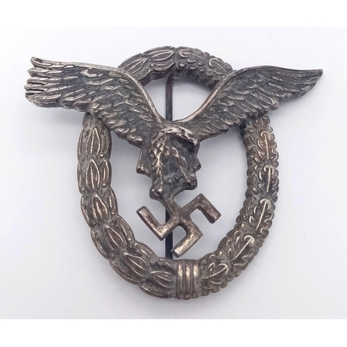 103 - WW2 German Fallschirmjäger (Paratrooper) Qualification Badge. Unmarked.