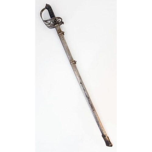 62 - Second Boer War Period British Infantry Officers 1845 Pattern Sword of the Light Infantry. Maker: Ho... 