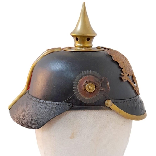 117 - WW1 Imperial German 1895 Model Enlisted Man Pickelhaube.  Complete with chinstrap mounts and cockade... 