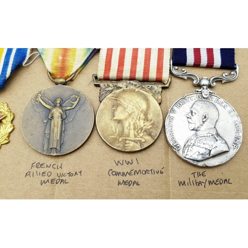 391 - WW1 Military Medal Group awarded to a French soldier for his actions above and beyond the call of du... 