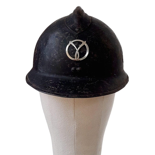 510 - WW2 French Milice Helmet, A French political paramilitary organisation who fought to bring down the ... 