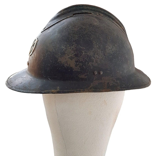 510 - WW2 French Milice Helmet, A French political paramilitary organisation who fought to bring down the ... 