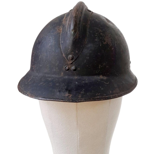 510 - WW2 French Milice Helmet, A French political paramilitary organisation who fought to bring down the ... 