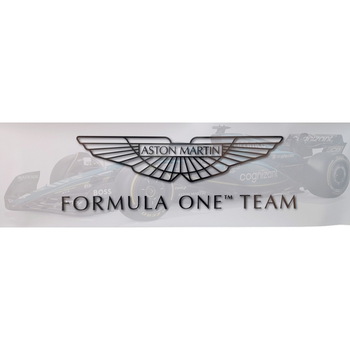 216 - A trophy for any petrolhead, An ASTON MARTIN Formula One Racing Team banner. Strong PVC construction... 