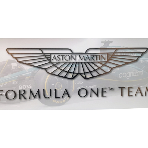 216 - A trophy for any petrolhead, An ASTON MARTIN Formula One Racing Team banner. Strong PVC construction... 