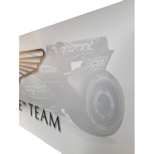 216 - A trophy for any petrolhead, An ASTON MARTIN Formula One Racing Team banner. Strong PVC construction... 