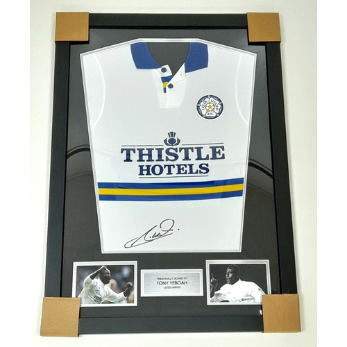 394 - King of the Spectacular Goals! A Signed Tony Yeboah Leeds FC Shirt with Certificate of Authenticity.... 