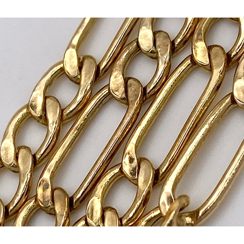 8 - A 9K Yellow Gold Figaro Link Chain/Necklace. 46cm. 4.4g weight.