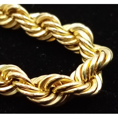 267 - A 9K YELLOW GOLD ROPE BRACELET. 20cm length, 3.1g weight. Ref: SC 8004