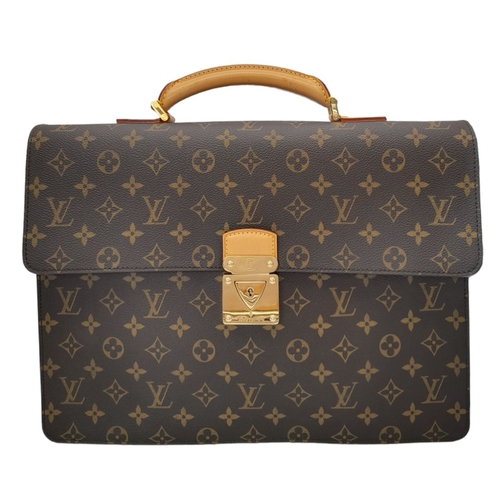 331 - AN IMMACULATE LOUIS VUITTON CLASSIC BRIEF CASE IN UNUSED CONDITION WITH ORIGINAL DUST COVER .   38 X... 