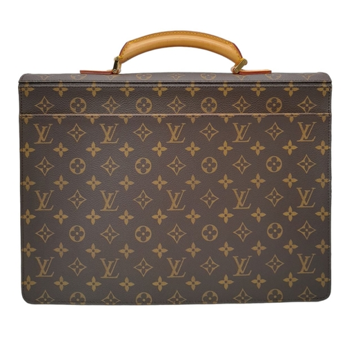 331 - AN IMMACULATE LOUIS VUITTON CLASSIC BRIEF CASE IN UNUSED CONDITION WITH ORIGINAL DUST COVER .   38 X... 