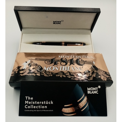 317 - A Montblanc Meisterstuck Fountain Pen with 14K Gold Nib. 14cm. Comes with original packaging. Ref: 0... 