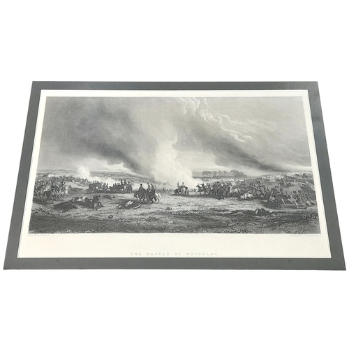 389 - An Immaculately Modern Framed and Glazed Engraving of the Battle of Waterloo Painted by G. Jones R.A... 