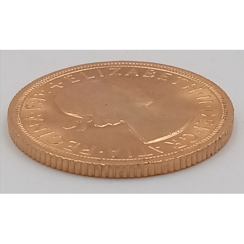 485 - A 22 K yellow gold, young Queen Elizabeth II, 1967,  full weight (8 g), good condition but please, s... 